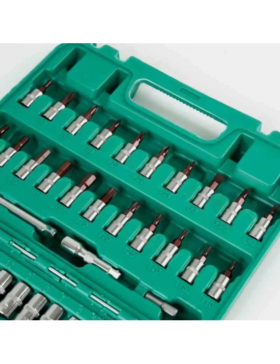53 Parça 72 Dişli Cırcırlı Soket Seti | S2 Çelik Tornavida Uçlu Tam Takım Seti