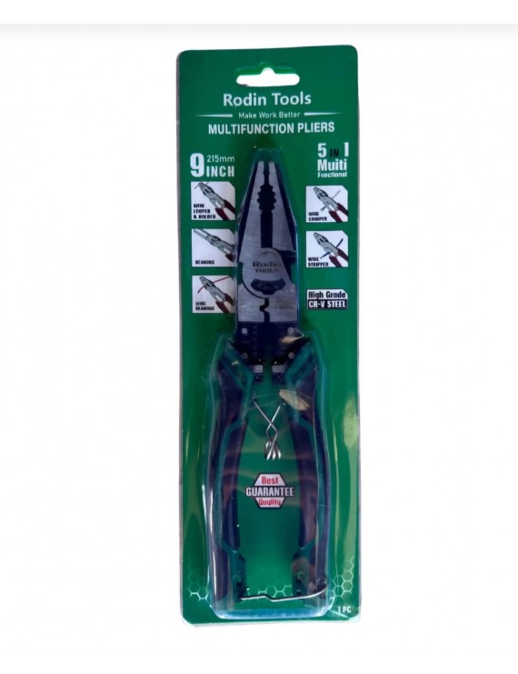 Rodin Tools 215MM 5’i 1 Arada Çok Fonksiyonlu Pense | CR-V Çelik Dayanıklı