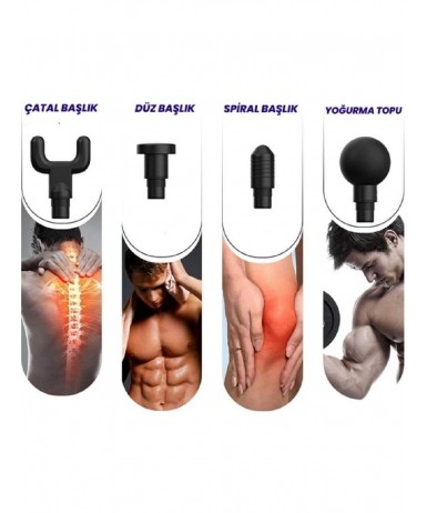 BARUM 4 Başlıklı Masaj Tabancası 6 Fonksiyonlu