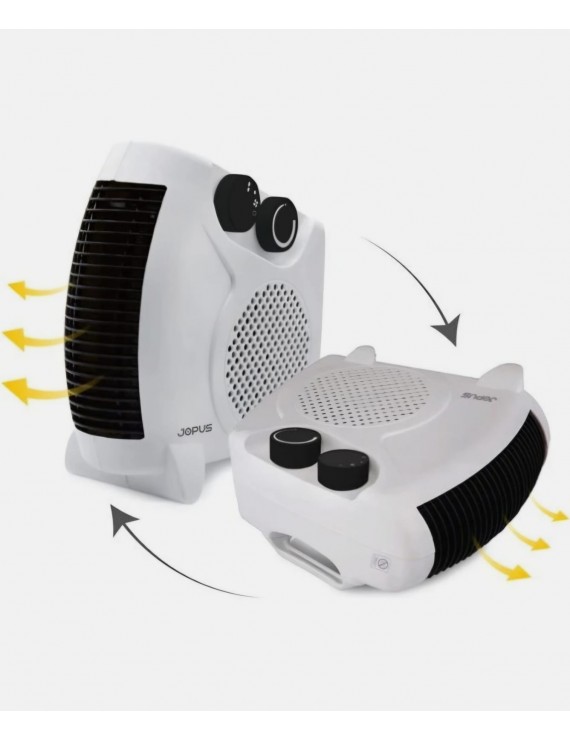 JOPUS Thermoheat Elektrikli Fanlı Isıtıcı | Sessiz 3 Kademeli Kompakt Isıtıcı