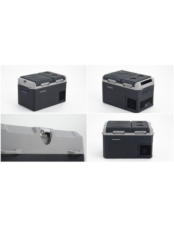 Tecnopoint 40 Litre Kompresörlü Araç Buzdolabı GED40 | Çift Bölmeli Bluetooth Kontrollü