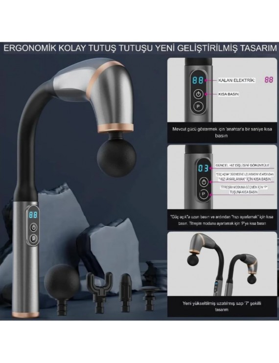 GOLD KAMA EĞİMLİ SAP ÖZELLİKLİ MASAJ TABANCASI 