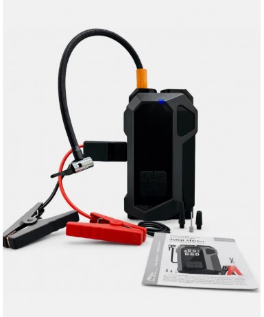 Jump Starter 16000mAh Kompresörlü Akü Takviye Cihazı | 4’ü 1 Arada Powerbank + LED