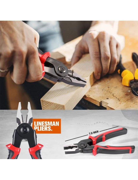 5’li Yüksek Karbonlu Çelik Pense Takımı | Tel Kesici ve Stripleyici Seti Uygun Fiyatlı